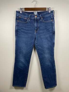 J.Crew Women's 9" Vintage Straight Cropped Jeans in Dark Wash Size 29